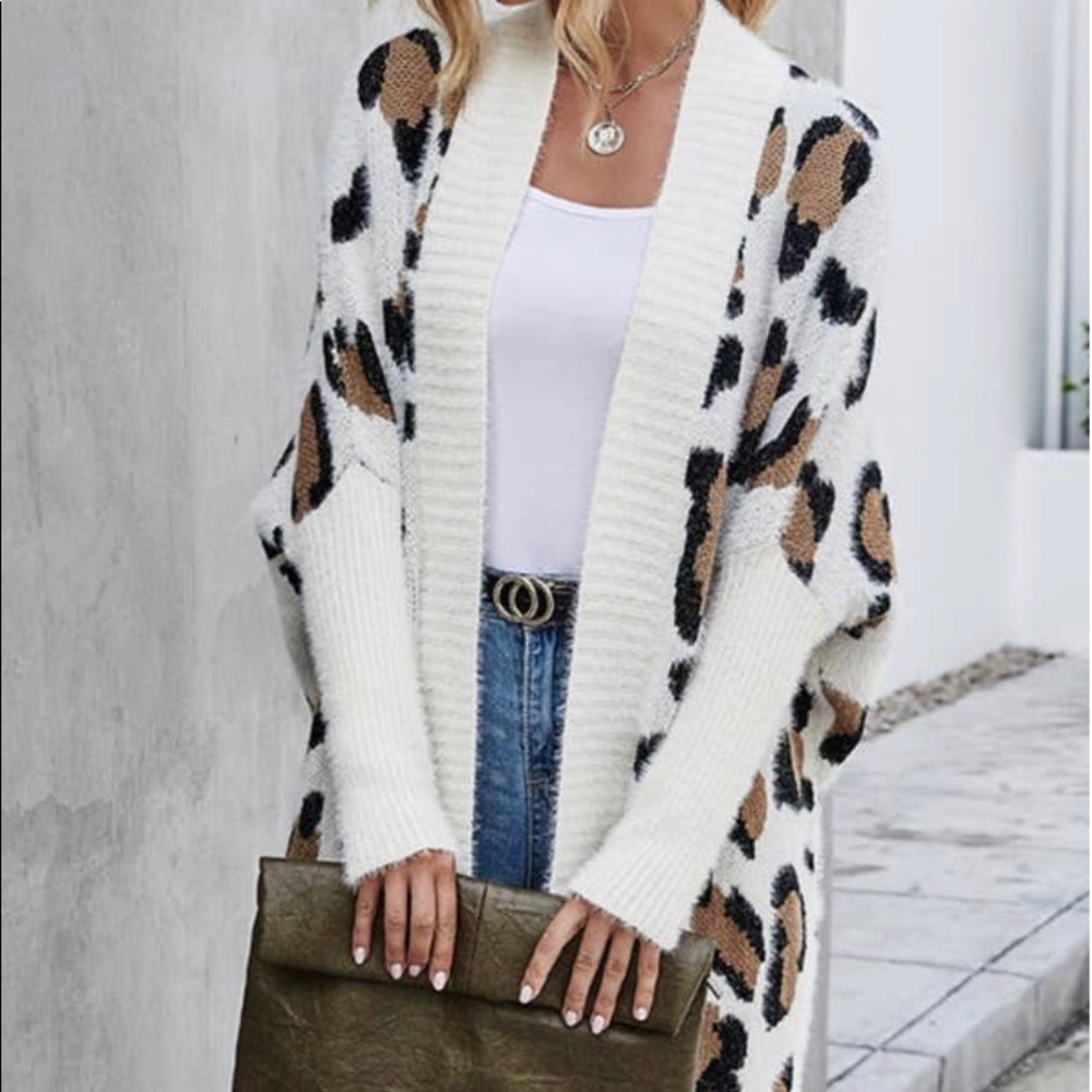 Leopard print cardigan